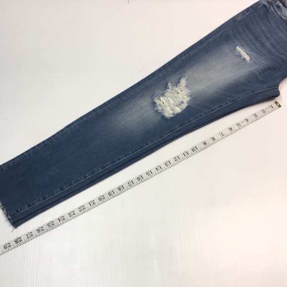 Driftwood Jackie High Rise Lace Patchwork Distressed Jeans. Sz 28 - Picture 11 of 11